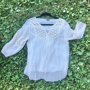 Beige flowy top